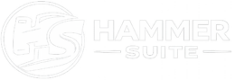 Showing the Hammer Suite logo in a white outlined style on light background.