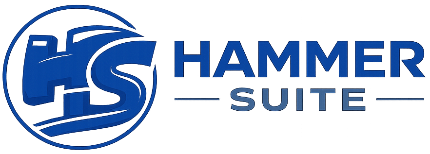 Showing the Hammer Suite logo with stylised HS monogram and bold typeface.